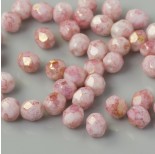 Zdjęcie - Fire Polish Luster Topaz/Pink - Opaque White (LP03000) 4mm